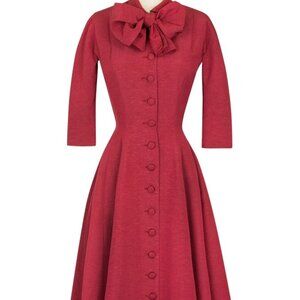 Trashy Diva Grace coat red ribbed rayon *Damaged*